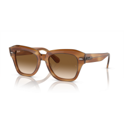 Óculos De Sol Ray-ban Unisex 0rb2186 State Street Striped Brown Cle